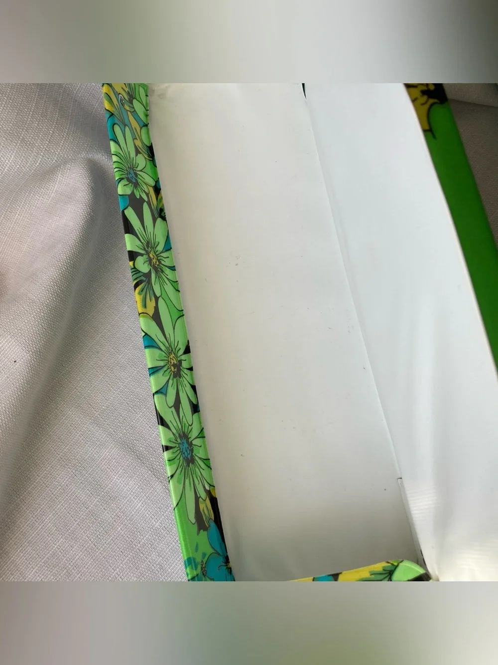 Pair of Vintage Flower Power Vinyl Stationery Boxes!